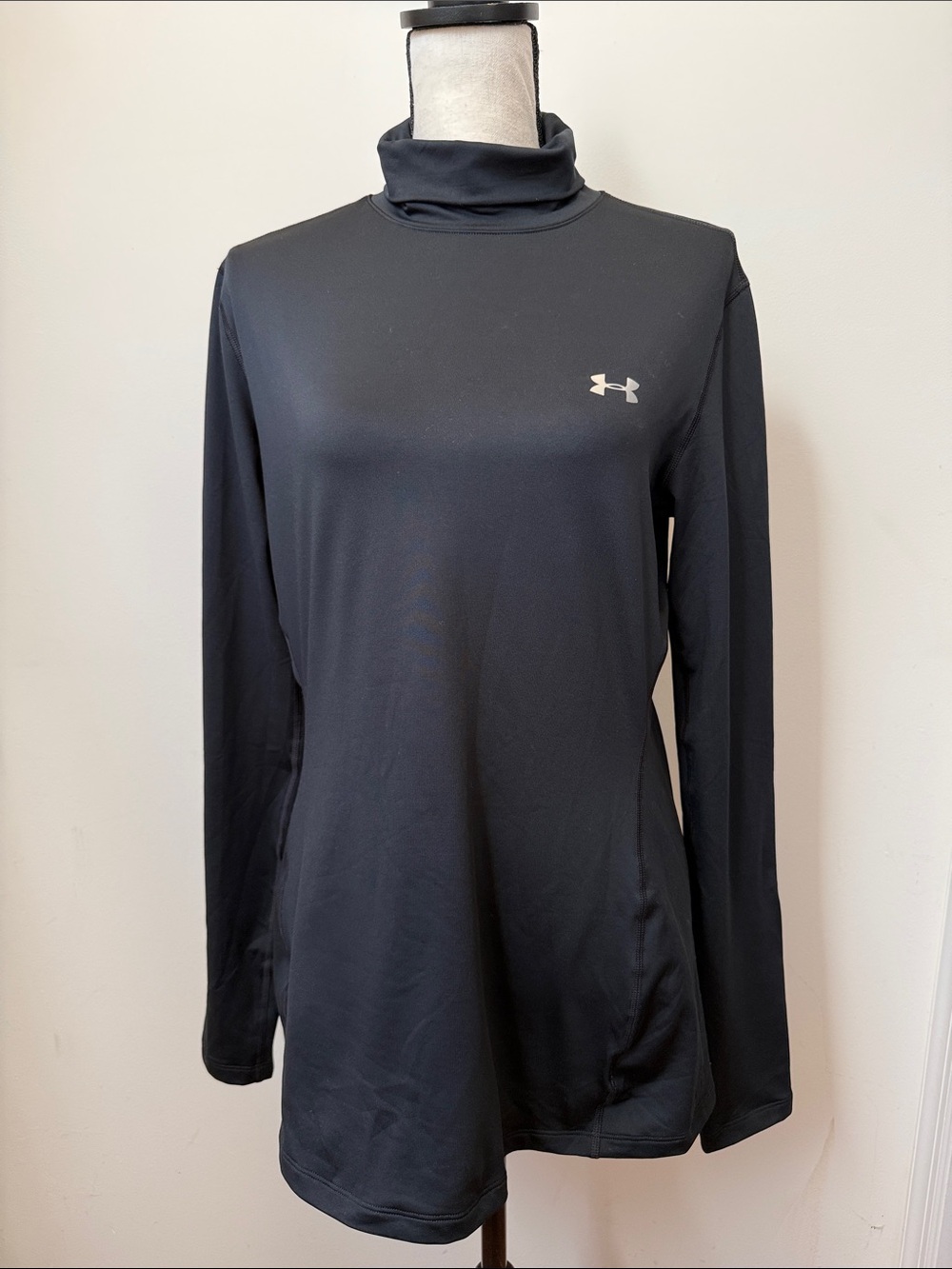 Under Armour Black Long-Sleeve Mock Neck Performance Top